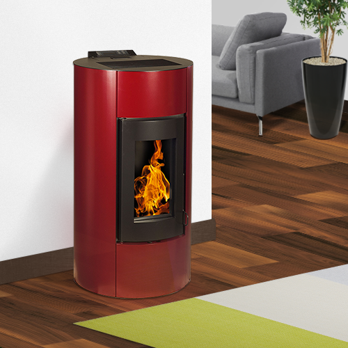 Poêle à Granulés Etanche - EMAFLAM NALA Bordeaux - 8.9 kW