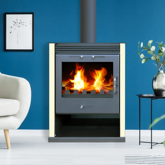 Poêle à bois - BELLEZA RUBIN Ivoire - 13kW
